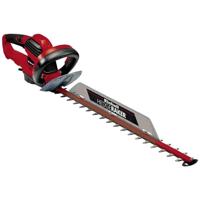 Einhell Elektrische Heggenschaar GE-EH 6560 (650 W, 600 mm zaaglengte, 30 mm tandafstand, materiaalopvangbak, grote handbeschermer, metalen tandwielaandrijving, trekontlasting van de kabel), zaaglengte: 60 cm, Zwart, Rood