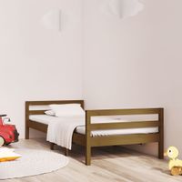 Bedframe massief grenenhout honingbruin 90x200 cm - thumbnail