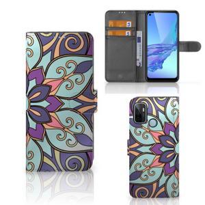 OPPO A53 | OPPO A53s Hoesje Purple Flower