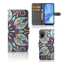 OPPO A53 | OPPO A53s Hoesje Purple Flower - thumbnail