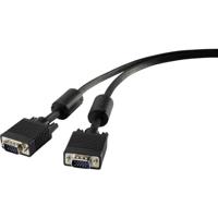 Renkforce RF-4212498 VGA-kabel VGA Aansluitkabel VGA-stekker 15-polig, VGA-stekker 15-polig 1.80 m Zwart Met Ferrietker