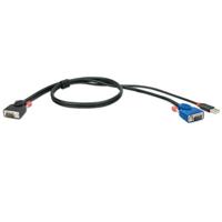 LINDY 33771 KVM aansluitkabel [1x VGA-stekker 1x VGA, USB 2.0-stekker A] 2.00m zwart