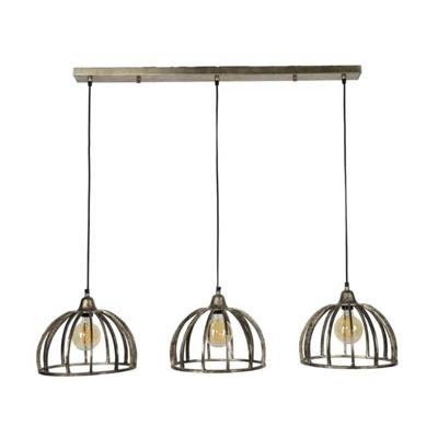Livin24 Industriële Hanglamp Skye 3-lichts Ø30 Antiek Nikkel