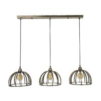 Livin24 Industriële Hanglamp Skye 3-lichts Ø30 Antiek Nikkel