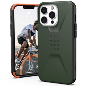 UAG - Civilian backcover hoes - iPhone 13 Pro - Groen + Lunso Tempered Glass