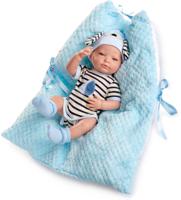 Berjuan babypop Newborn Special meisjes 45 cm blauw/wit