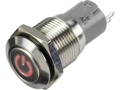 TRU COMPONENTS LAS2GQF-11ZDT/R/12V/S/P Drukschakelaar 48 V/DC 2 A 1x aan/aan IP65 Continu 1 stuk(s)