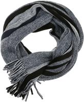 Casa Moda Sjaal Grijs Zwart Gestreept Acryl