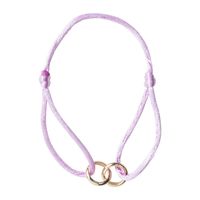 Armband ringen - lila/goud - ø29-30 cm - thumbnail