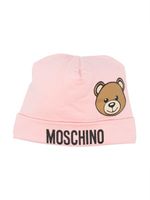 Moschino Kids bonnet à logo imprimé - Rose