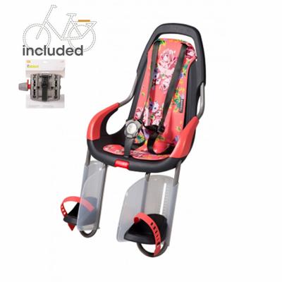 achterzitje inclusief bevestigings materiaal voor bagagedrager Blossom roses coral