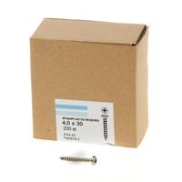 Spaanplaatschroef roestvaststaal A2 cilinderkop pozidrive-2 4.0X30 voldraad (200)