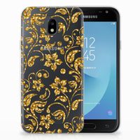 Samsung Galaxy J3 2017 TPU Case Gouden Bloemen - thumbnail