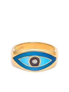 Nialaya Jewelry grande bague Evil Eye - Or