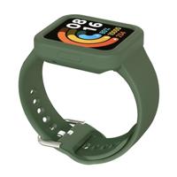 By Qubix - Siliconen band met case - Donkergroen - Xiaomi Redmi Watch 2 (Lite)