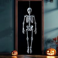 halloween decoraties skelet deur covers deur tapijt deur gordijn decoratie achtergrond deur banner voor voordeur boerderij vakantie feest decor benodigdheden pompoenen kraai Lightinthebox - thumbnail