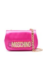 Moschino sac à bandoulière à plaque logo - Rose