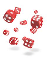 Oakie Doakie Dice D6 Dice 12 mm Marble - Red (36)