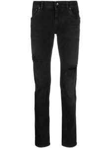 Dolce & Gabbana jean skinny à effet usé - Noir