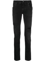 Dolce & Gabbana jean skinny à effet usé - Noir