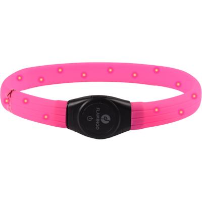 Visio Light Led Halsband Jumbo Roze 35 tot 64 centimeter lengte x 7 mm breedt Flamingo Roos Visio Light Led Halsband Jumbo Roze 35 tot 64 centimeter lengte x 7 mm breedt Flamingo Roos