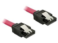 Delock kabel SATA 6 GB/S stekker recht > SATA stekker recht 30 cm rood metaal