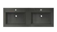 Lambini Designs Concrete meubelwastafel 120cm 2 kraangaten betongrijs