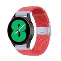 By Qubix - Compatible met Garmin Venu/Sq / Sq2 / 2 plus - Braided nylon bandje - Lichtrood - Compatible Garmin bandje - Bandbreedte: 20mm