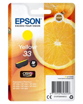 Epson Oranges Singlepack Yellow 33 Claria Premium Ink Epson Oranges Singlepack Yellow 33 Claria Premium Ink