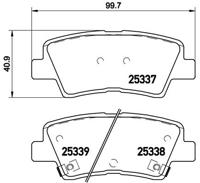 Remmenset, remschijf BREMBO, Remschijftype: Binnen geventileerd, Inbouwplaats: Achteras, u.a. für Hyundai - thumbnail