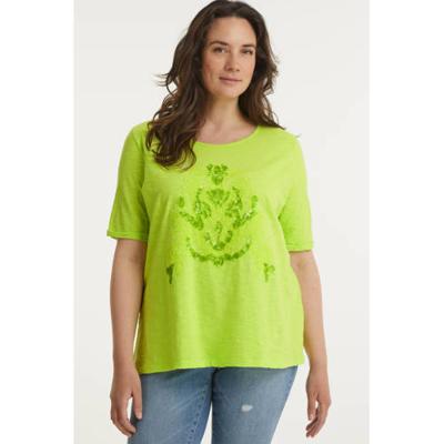 No Secret T-shirt met printopdruk limegroen
