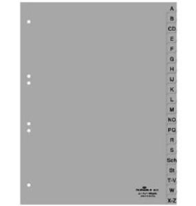 Durable 6510 Register DIN A4 A-Z Polypropyleen Grijs 20 tabbladen Bedrukte tabs 651010