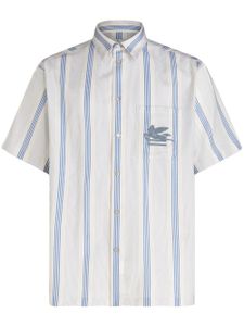 ETRO chemise Pegaso à logo brodé - Blanc