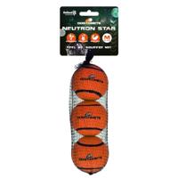 Dog Comets Neutron Star - Ø6 cm - Hondenspeelgoed - Bouncing Tennisbal - Met Piep - Oranje - 3 stuks