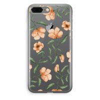 Peachy flowers: iPhone 8 Plus Transparant Hoesje