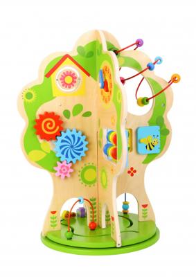 Tooky Toy activiteitenboom 40 x 40 x 50 cm hout naturel/groen Tooky Toy activiteitenboom 40 x 40 x 50 cm hout naturel/groen