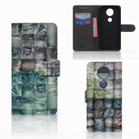 Wallet Case met Pasjes Motorola Moto E5 Plus Spijkerbroeken