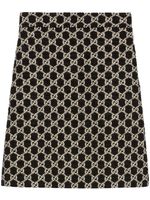 Gucci Double G A-line tweed skirt - Noir