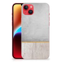 iPhone 14 Plus Bumper Hoesje Wood Concrete - thumbnail