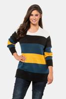 Ulla Popken Pullover, colorblocking, ronde hals - Grote Maten