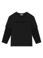 Dolce & Gabbana Kids t-shirt en coton à logo imprimé - Noir