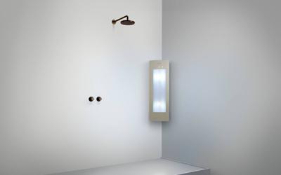 Sunshower Plus Small Opbouwset hoek 33x25x95 cm Sand white