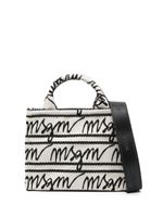 MSGM sac cabas à logo en jacquard - Tons neutres