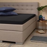 Jersey Topper Hoeslaken - Silver - Zwart