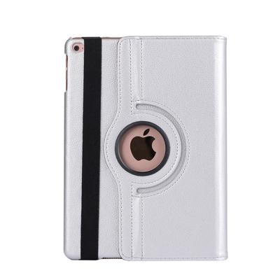 Shop4 - iPad 9.7 (2017) Hoes - Rotatie Cover Lychee Zilver Shop4 - iPad 9.7 (2017) Hoes - Rotatie Cover Lychee Zilver