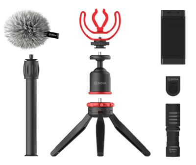 BOYA BY-VG330 tripod Smartphone-/actiecamera 3 poot/poten Zwart, Rood