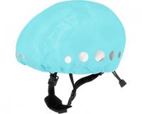 regenhoes fietshelm polyester turquoise maat S - thumbnail