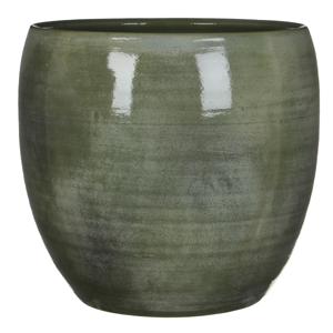 Mica Decorations Plantenpot - groen - glans - keramiek - 33 x 31 cm