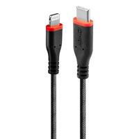 LINDY 31285 0,5 m robuuste USB Type C naar Lightning oplaadkabel [MFi-gecertificeerd]