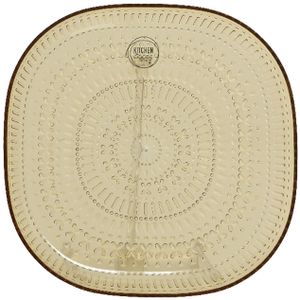 Ontbijtbord - geel - kunststof - 20,5 cm - campingbord